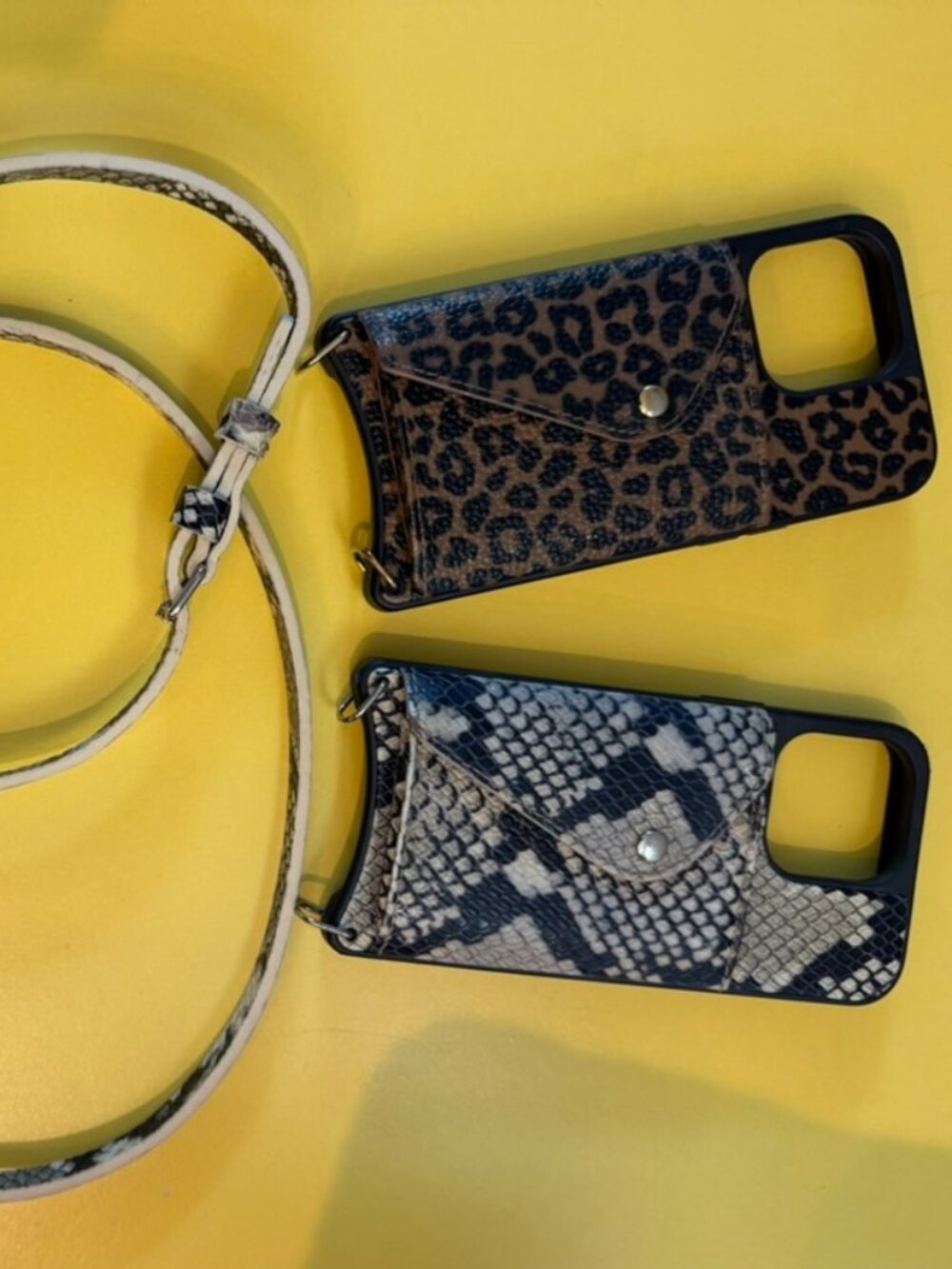 Bandolier Crossbody iPhone 13 Pro Case Bundle – Leopard & Snakeskin